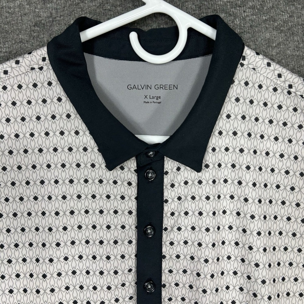 Galvin Green Golf Polo Shirt‎ Mens XL Gray Geometric Print Performance